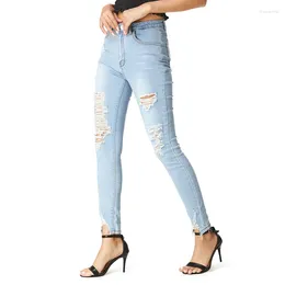 Jeans femminile madre allungare piccoli pantaloni a gamba dritta per i piedi di mezza età