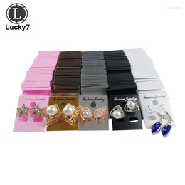 Jewelry Pouches 100Pcs Earring Ear Studs Organizer Holder Black Plastic Display Rack Printed Cards