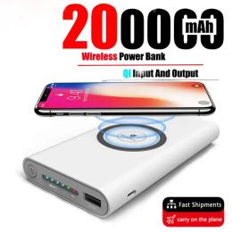 Cases LDYE 200000mAhWireless Power Bank Twoway Super Fast Charging Powerbank Portable Charger Typec External Battery Pack for IPhone