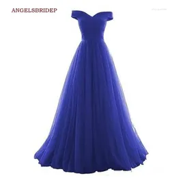 Party Dresses ANGELSBRIDEP Off-Shoulder Long Evening Gowns Formal Sweetheart Floor-length Tull Vestidos De Festa Prom