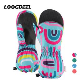 Gloves LOOGDEEL Winter Children Warmth Skiing Gloves Waterproof Windproof Touch Screen Kid Cycling Bicycle Snowboard Ski Sport Mittens