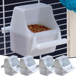 Other Bird Supplies 4pcs Feeder Bowl Parrot Cage Feeding Food Plastic Cup Cups Bowls Water Coop Eating Tray Dish Wild Feeders For Outdoors