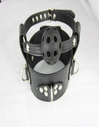 Quality black Leather Collar Mouth Gag SM Adult Sex Toys Bondage Toys4291374