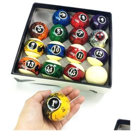 Billiard Accessories Xmlivet Latest 508Mm5225Mm5725 Resin Billiards Pool Balls 16Pcs Fl Set Table High Quality Nine Ball Cue 240315 Dr Dh4Ut