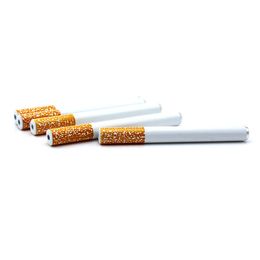 Cigarette Shap Metal Aluminium Alloy Pipes 100pcs/Box 78mm 55mm Length Tobacco Pipes Hot Selling