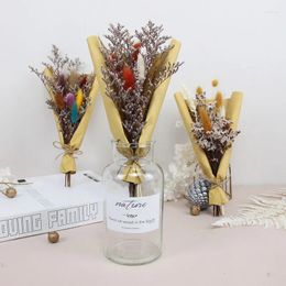 Decorative Flowers Mini Preserved Bouquet Babysbreath Natural Dried Pampas Grass Tail Home Wedding Party Talbe Decoration Gift