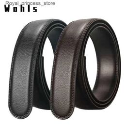 Belts Buckle free designer mens belt body 3.5cm wide ultra light Fibre high-quality mens automatic belt mens repair accessories 110-170cm Q240425