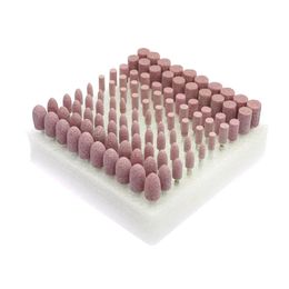 100 pcs/box 4-10mm Premium Quality Ceramic Mounted Point Coarse Polishing Stone for Metal Deburring Mould Dressing