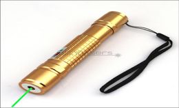 GX2A 532nm Gold Adjustable Focus Green Laser Pointer Lzser torch pen visible beam5915551