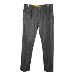 Designer maschi jeans l piccoli viel v piedi slim cotone di cotone estivo maschile v v marchio jeans pantaloni blu lavati jeans