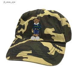 2024 Ball Caps Classic Polo Baseball Cap Blue And Green Stripe Sweater Bear Embroidery Outdoor Hat New With Tag Ralphe Laurene