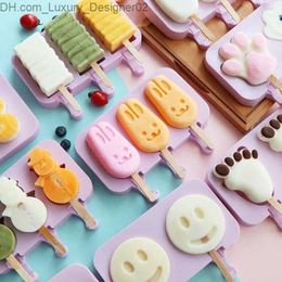 Ice Cream Tools Reusable silicone ice cream Mould simple popsicle used for DIY making summer Favourite cute Q2404251