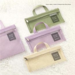 Storage Bags Mesh Fabric Travel Grid Bag Fashion Mini Dacron Cosmetic