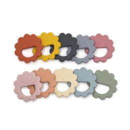 Sun Bear Teether Silicone Teething Toys BPA Free Chewable Baby Rings Nursery Accessory Infant Shower Gift Sold Color ZZ