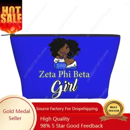 Cosmetic Bags Zeta Girl Bag Women Cute Big Capacity Phi Beta Sorority Makeup Case Beauty Storage Toiletry