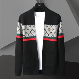 Sweaters Luxury Brand Embroidery Knitted Cardigan Men's Spring and Autumn New Shawl Personality High end Casual Fashion Sweater Coat Men