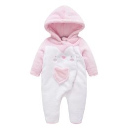 One-Pieces 2023 Premature Baby Boy Girl Rompers 03 Months Long Sleeve Winer Warm Clothes Hooded Cotton Lovely Clothing