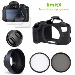 Bags Silicone Case Camera Bag Filter Kit Lens Hood For Canon EOS 2000D 4000D 1300D 850D 800D 250D 200D 77D T100 T7 T6 SL2 SL3 1855mm