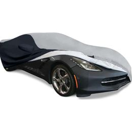 Ultimate Protection for Your C7 Corvette - Ultraguard Plus 300 Denier Indoor/Outdoor Car Cover for 2014-2019 Stingray Z51 Z06 Grand Sport in Stylish Gray/Black