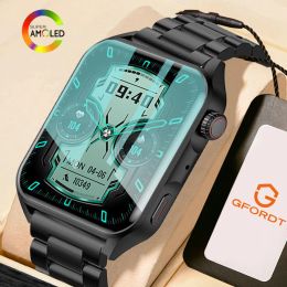 Watches 2023 New NFC Smart Watch Men AMOLED HD Screen Bluetooth Call Watches Always On Display Time IP68 Waterproof SmartWatch Man Women
