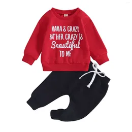 Clothing Sets Pudcoco Toddler Born Baby Boys Fall Outfits Letter Print Crew Neck Long Sleeve Sweatshirts Pants 2Pcs Clothes Set 0-3T