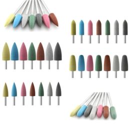 Bits 28 Types Silicone Milling Cutter for Manicure Rubber Nail Drill Bit Electric Machine Nail Art Grinder Cuticle Cutter Tools