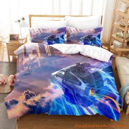 sets 2023 Back To The Future Bedding Set Single Twin Full Queen King Size Bed Set Adult Kid Bedroom Duvetcover Sets Bed Sheet Set