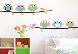 Removable Home Decoration Nursery Decor Cute Cartoon Owl Pattern Baby Kids Bedroom Art Wall Decal Stickers6016877