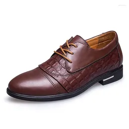 Casual Shoes Nice Genuine Leather Men Brogues High Quality Brand Male Footwear Cow Black Brown A1653