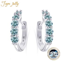 JoyceJelly 925 Sterling Silver Diamond Ear Studs 1CT/2CT Round Cut Ear Hook Womens Earrings Wedding Fine Jewellery 240419