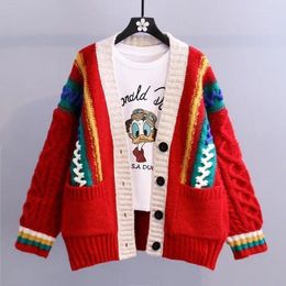 Men's Sweaters Knitted Ugly Christmas Sweater Knit For Men Cardigan Couple Vintage Clothing Cardigans Coat Jacket