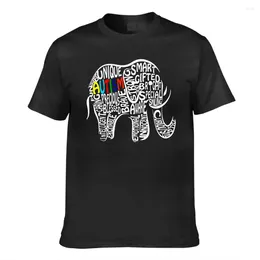 Men's T Shirts Autism Awareness Elephant Printed Summer Men Shirt Women Fashion Tops Tees Female Casual T-shirts