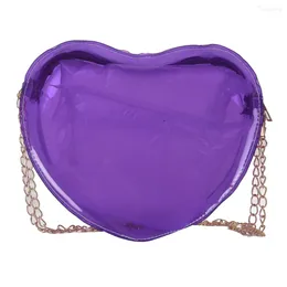 Evening Bags Love Heart Shaped Girls Crossbody Transparent Shoulder Women Clear Fashion Portable Messenger Bag Ladies Casual