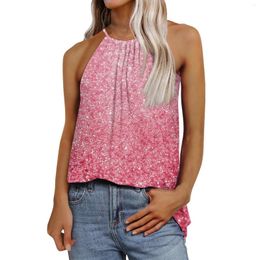 Women's Tanks Clothes For Women Unique Casual Print Vest Underwear O-Neck Summer Sleeveless Oversized T Shirts Tops Baratos