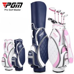 Bags PGM Women Golf Bag Portable Thickened Waterproof Cloth Ball Bag GOLF Wear Resistant High Quality Light TPU Golf Clubs Bag QB103