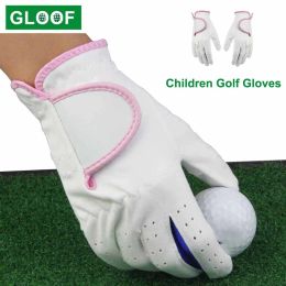 Gloves 1Pair Child Golf Gloves For Kids Youth Junior Boys Girls, Microfiber Cloth Gloves for Left Hand Right Hand Golfer