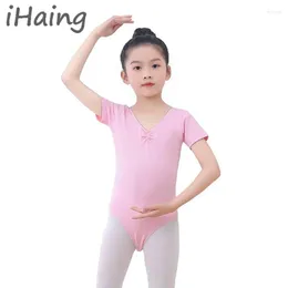 Stage Wear Girl Ballet Dance Leotard Girls Solid Long Sleeve Gymnastics Bodysuit For Kids Balleina Training Yoga Tap Jazz Costumes