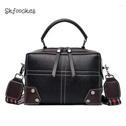 Shoulder Bags Skfoockes Women's Bag 2024 Fashion Small Square Car Sewing Handbag European And American Style One Messenger