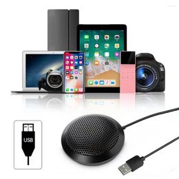 Microphones USB/3.5mm Conference Microphone Anti-Slip Base 360° Omnidirectional Condenser Mic Desktop Computer For Online Meeting/Class