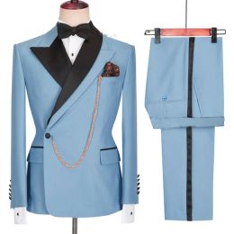 Jackets 2023 Men Clothing Wedding Business Slim Fit Jacket Dress Blazers Coat Pants Trousers Male Suits 2 Piece Set Disfraz De Hombre