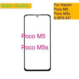 Panel 10Pcs/Lot For Xiaomi Poco M5 Touch Screen Panel Front Outer Glass Lens For Xiaomi Poco M5s LCD Glass Front With OCA Replacement