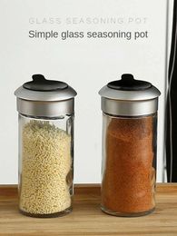 Food Savers Storage Containers Glass seasoning bottle salt jar pepper barbecue shaker kitchen glass household spice box H240425