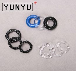 yutong 3PCS Silicone Cock Rings Delay Ejaculation Penis Adult nature Toys Products for Men Couple Game5657631