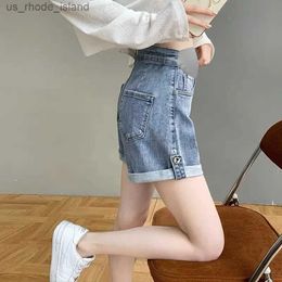Maternity Bottoms maternity Clothes for pregnant women high waist denim shorts summer pregnancy pants woman womens clothing 2022 grossesseL2404