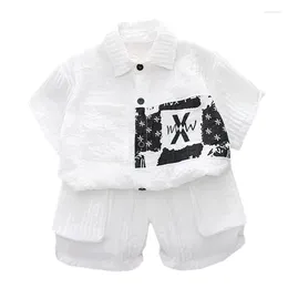 Clothing Sets Summer Baby Clothes Suit Children Boys Casual Letter Shirt Shorts 2Pcs/Sets Kids Outfits Toddler Costume Infant Tracksuits