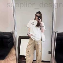 Women's T-Shirt designer Xiaoxiangjia T-shirt 24 Spring/Summer New Shenzhen Nanyou Lazy Style Versatile Slimming Hand-painted Letter Printed L7DK