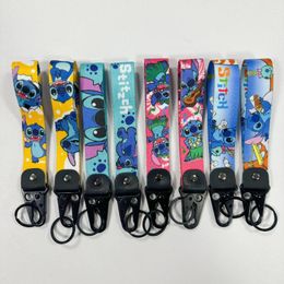 Keychains Stitch Anime Cool Figures Eagle Beak Keychain Short Lanyard Used In Phone Rope Badge Holder USB Pendant Portable Key