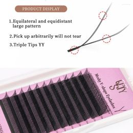 False Eyelashes YY Shape Eyelash Extensions Soft Black Mink Lashes Russia Volume C/D Curl Natural Long Individual Makeup Lash