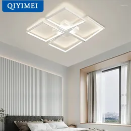 Chandeliers Modern LED Lamp For Bedroom Kitchen Indoor Lighting Home Decor Luster Hanging Ceiling White Black Fixture