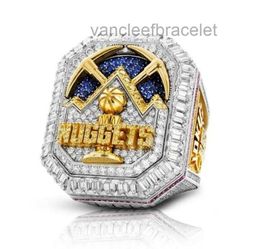 2022 2023 Nuggets Basketball JOKIC Team Champions Championship Ring With Wooden Display box Souvenir Men Fan Gift Drop Shipping